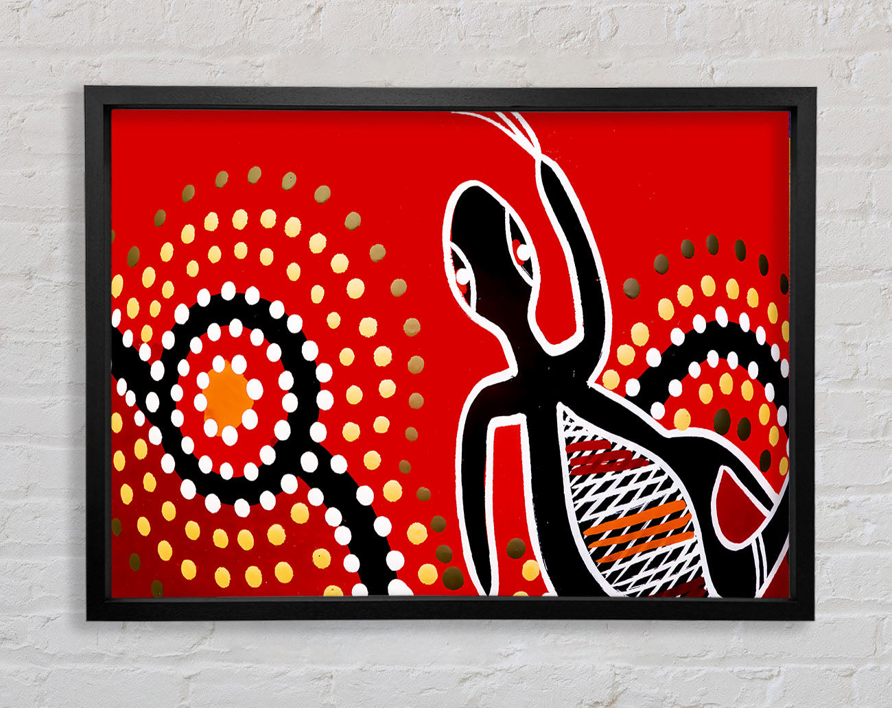 Aboriginal Lizard 3 Framed Print