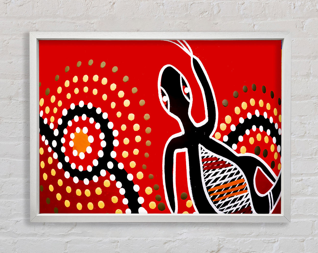 Aboriginal Lizard 3 Framed Print