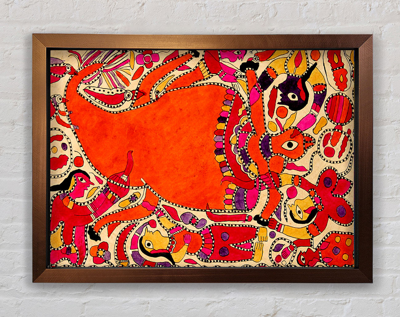 Aboriginal Madhubani Framed Print