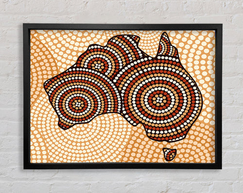 Aboriginal Kangaroo 1 Framed Print