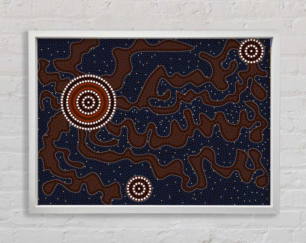 Aboriginal Native Australian Kangaroo Framed Print