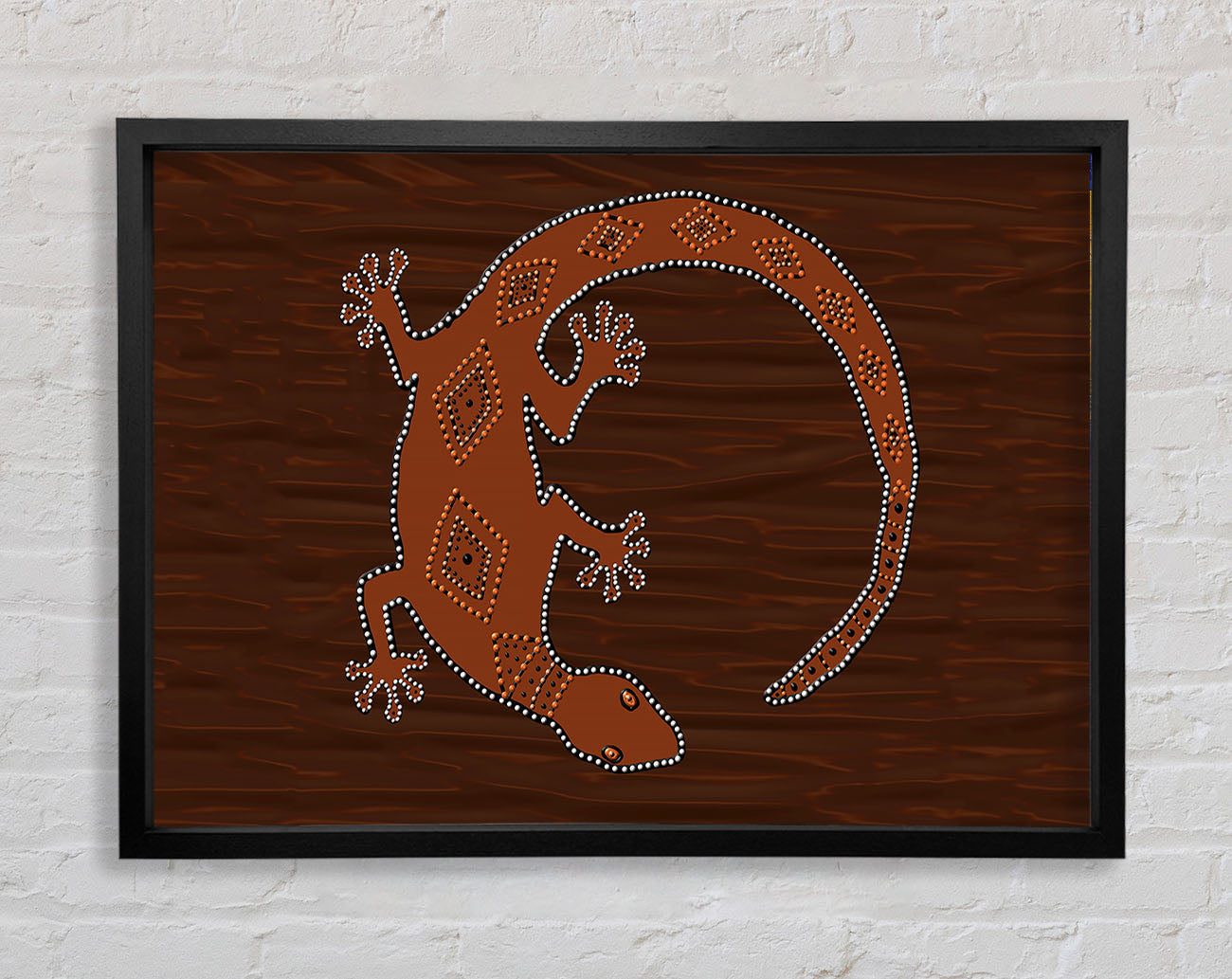 Aboriginal Lizard 4 Framed Print