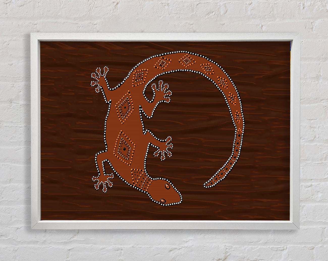 Aboriginal Lizard 4 Framed Print